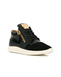 schwarze niedrige Sneakers von Giuseppe Zanotti Design