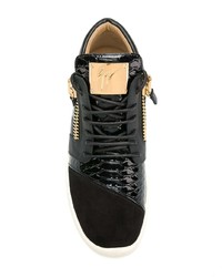 schwarze niedrige Sneakers von Giuseppe Zanotti Design