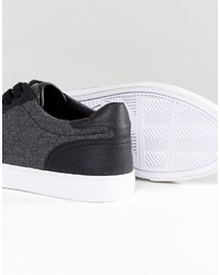 schwarze niedrige Sneakers von Asos