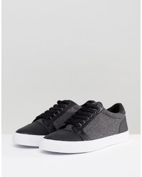 schwarze niedrige Sneakers von Asos