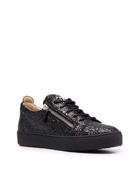 schwarze niedrige Sneakers von Giuseppe Zanotti