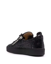 schwarze niedrige Sneakers von Giuseppe Zanotti