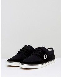 schwarze niedrige Sneakers von Fred Perry