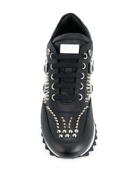 schwarze niedrige Sneakers von Philipp Plein