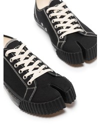 schwarze niedrige Sneakers von Maison Margiela