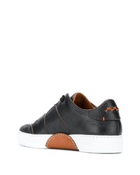 schwarze niedrige Sneakers von Ermenegildo Zegna