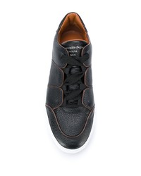 schwarze niedrige Sneakers von Ermenegildo Zegna