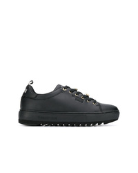 schwarze niedrige Sneakers von Trussardi Jeans