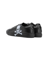 schwarze niedrige Sneakers von Philipp Plein