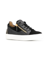 schwarze niedrige Sneakers von Giuseppe Zanotti Design