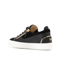 schwarze niedrige Sneakers von Giuseppe Zanotti Design