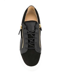 schwarze niedrige Sneakers von Giuseppe Zanotti Design