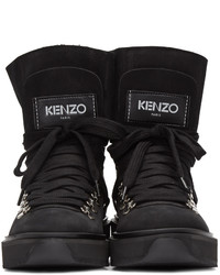 schwarze Nubuk Stiefeletten von Kenzo