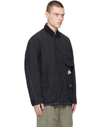 schwarze Nylon Bomberjacke von Barbour