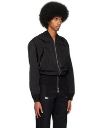 schwarze Nylon Bomberjacke von Dion Lee