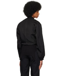 schwarze Nylon Bomberjacke von Dion Lee