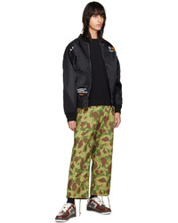 schwarze Nylon Bomberjacke von AAPE BY A BATHING APE