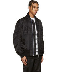 schwarze Nylon Bomberjacke von Sacai