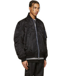 schwarze Nylon Bomberjacke von Sacai