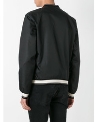 schwarze Nylon Bomberjacke von Dolce & Gabbana