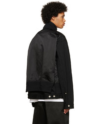 schwarze Nylon Bomberjacke von Sacai