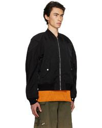 schwarze Nylon Bomberjacke von Dion Lee