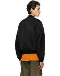 schwarze Nylon Bomberjacke von Dion Lee