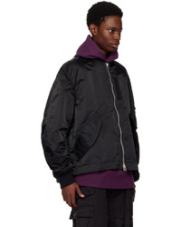 schwarze Nylon Bomberjacke von Sacai