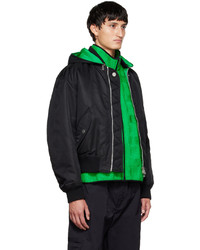 schwarze Nylon Bomberjacke von Bottega Veneta