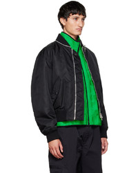 schwarze Nylon Bomberjacke von Bottega Veneta