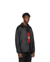 schwarze Shirtjacke aus Nylon von Mastermind World