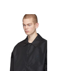 schwarze Shirtjacke aus Nylon von Acne Studios