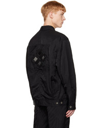 schwarze Shirtjacke aus Nylon von Song For The Mute