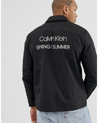 schwarze Shirtjacke aus Nylon von Calvin Klein