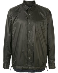 schwarze Shirtjacke aus Nylon von Sacai