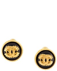 schwarze Ohrringe von Chanel