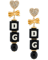 schwarze Ohrringe von Dolce & Gabbana