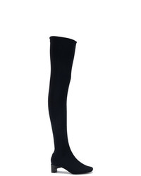 schwarze Overknee Stiefel aus Leder von Alyx