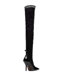 schwarze Overknee Stiefel aus Leder von Fendi