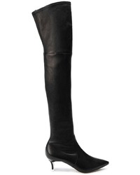 schwarze Overknee Stiefel aus Leder von Casadei