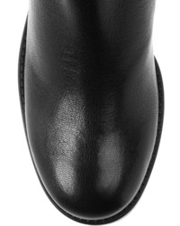 schwarze Overknee Stiefel aus Leder von Jimmy Choo