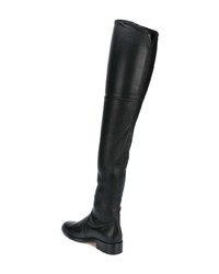 schwarze Overknee Stiefel aus Leder von Parallèle