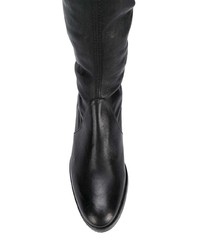 schwarze Overknee Stiefel aus Leder von Parallèle