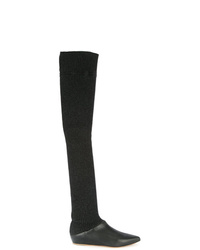 schwarze Overknee Stiefel aus Leder von Gabriela Hearst