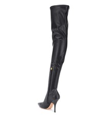 schwarze Overknee Stiefel aus Leder von Rochas
