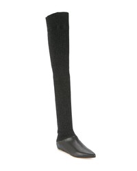 schwarze Overknee Stiefel aus Leder von Gabriela Hearst