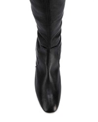 schwarze Overknee Stiefel aus Leder von Parallèle