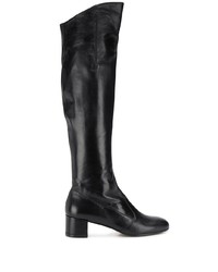 schwarze Overknee Stiefel aus Leder von L'Autre Chose