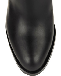 schwarze Overknee Stiefel aus Leder von Gianvito Rossi