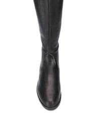 schwarze Overknee Stiefel aus Leder von Stuart Weitzman